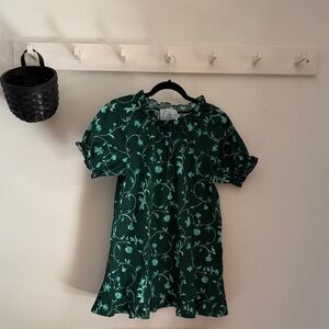 Hill House - Nap Dress Green Floral Dress